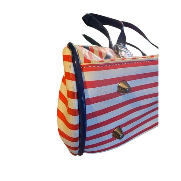 Sourpuss Ahoy Red White Anchor Nautical Pin Up Handbag One Size - Picture 4 of 9